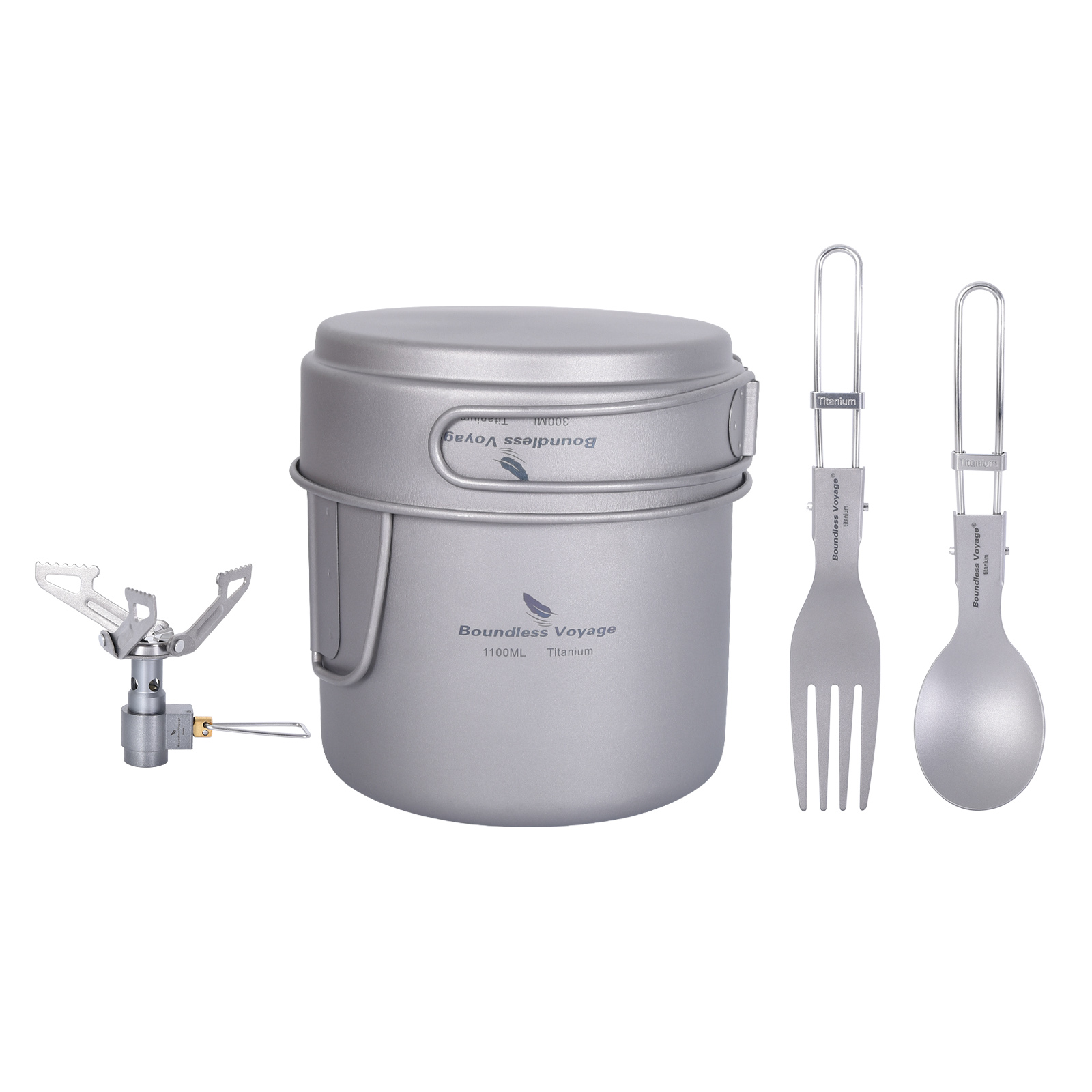 Camping Cooking Cupboard - Boundless Voyage Camping Titanium Cup Pan