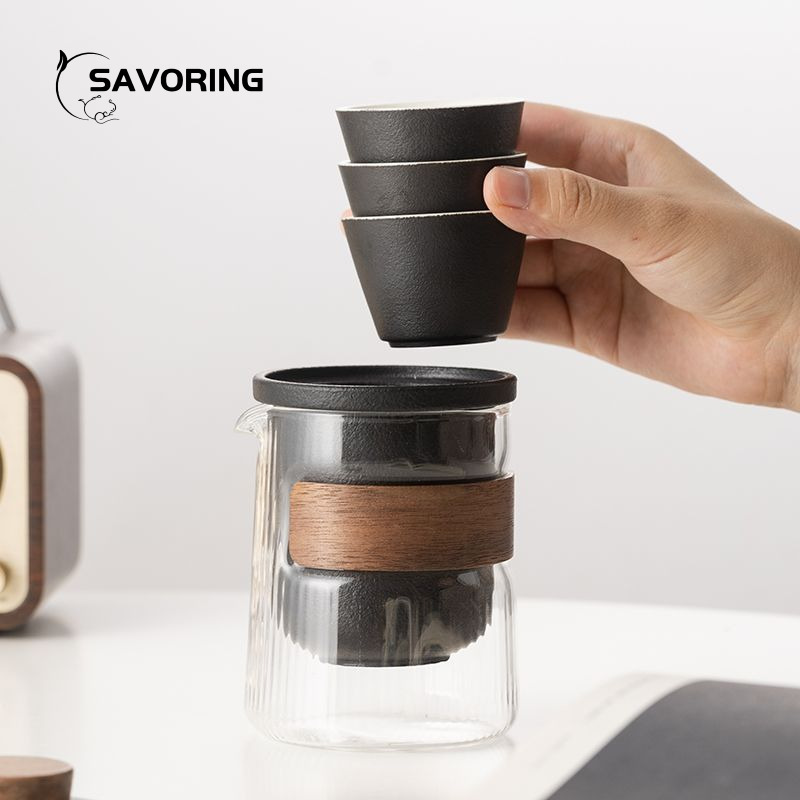 Simple Chinese Ceramic Tea Set - Camping Cooking Utensil Set recension och pris