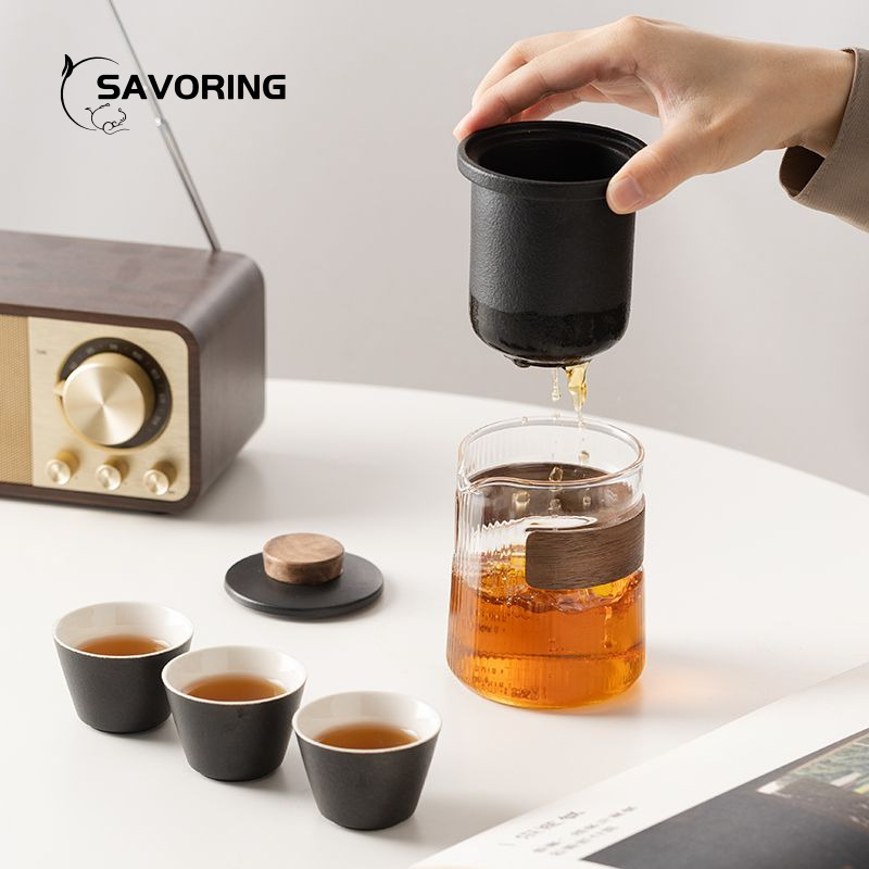 Simple Chinese Ceramic Tea Set - Camping Cooking Utensil Set recension och pris