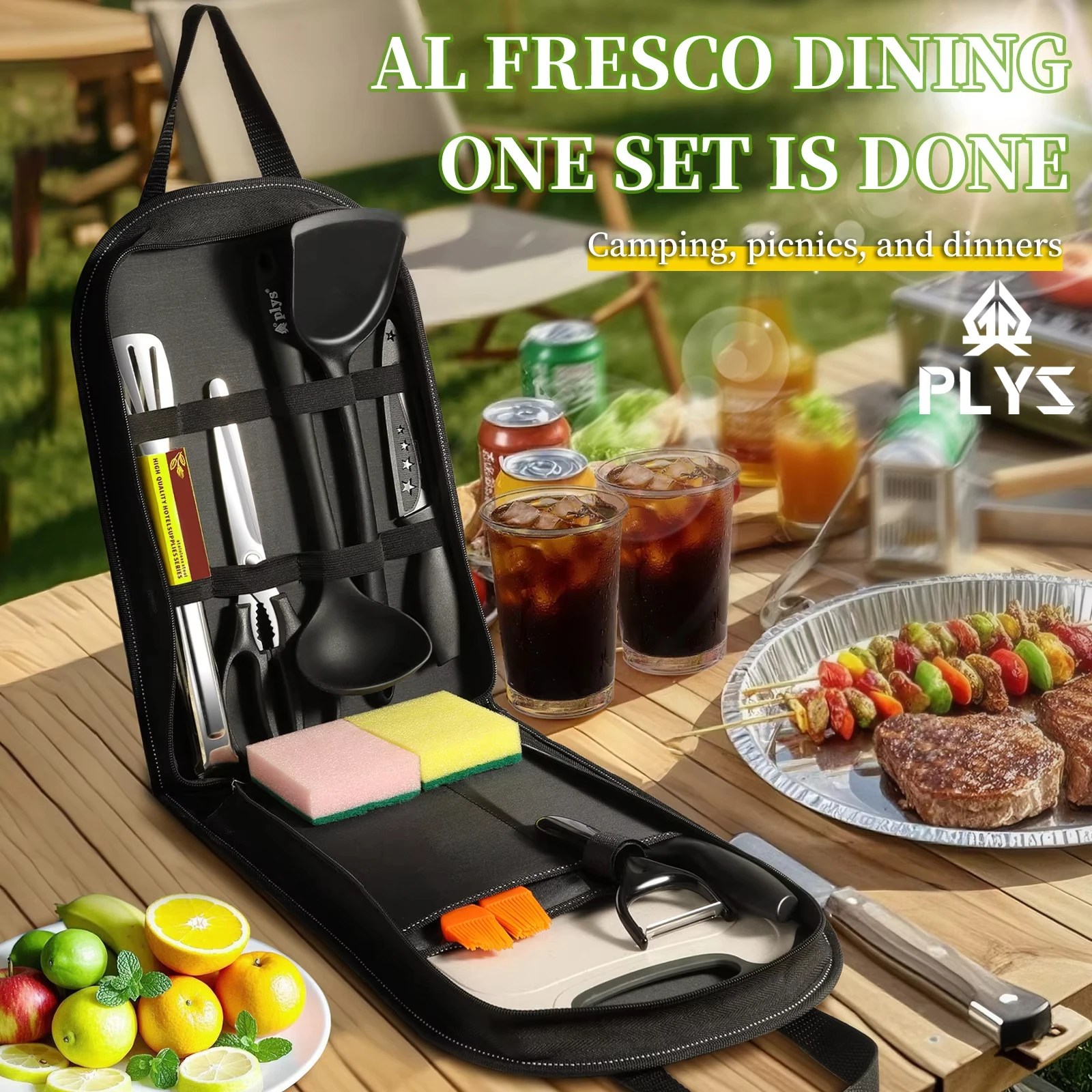 Portable outdoor utensils set  - Camping Cooking And Dining Set recension och pris