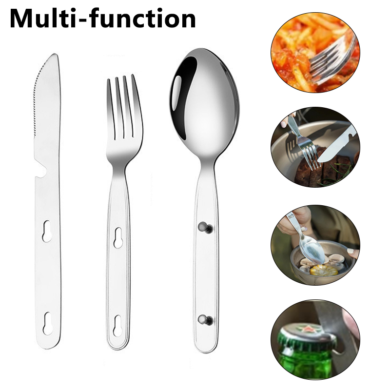 3pcs/set Folding Spoon Fork Kn - Camping Cooking Utensil Set recension och pris