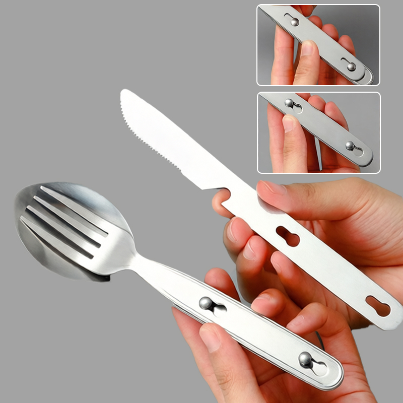 3pcs/set Folding Spoon Fork Kn - Camping Cooking Utensil Set recension och pris