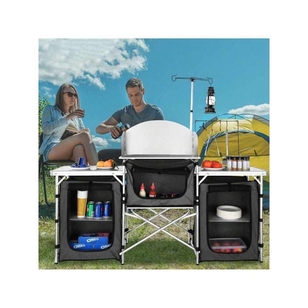 Folding Camping Kitchen Table  - Camping Cooking Cupboard recension och pris
