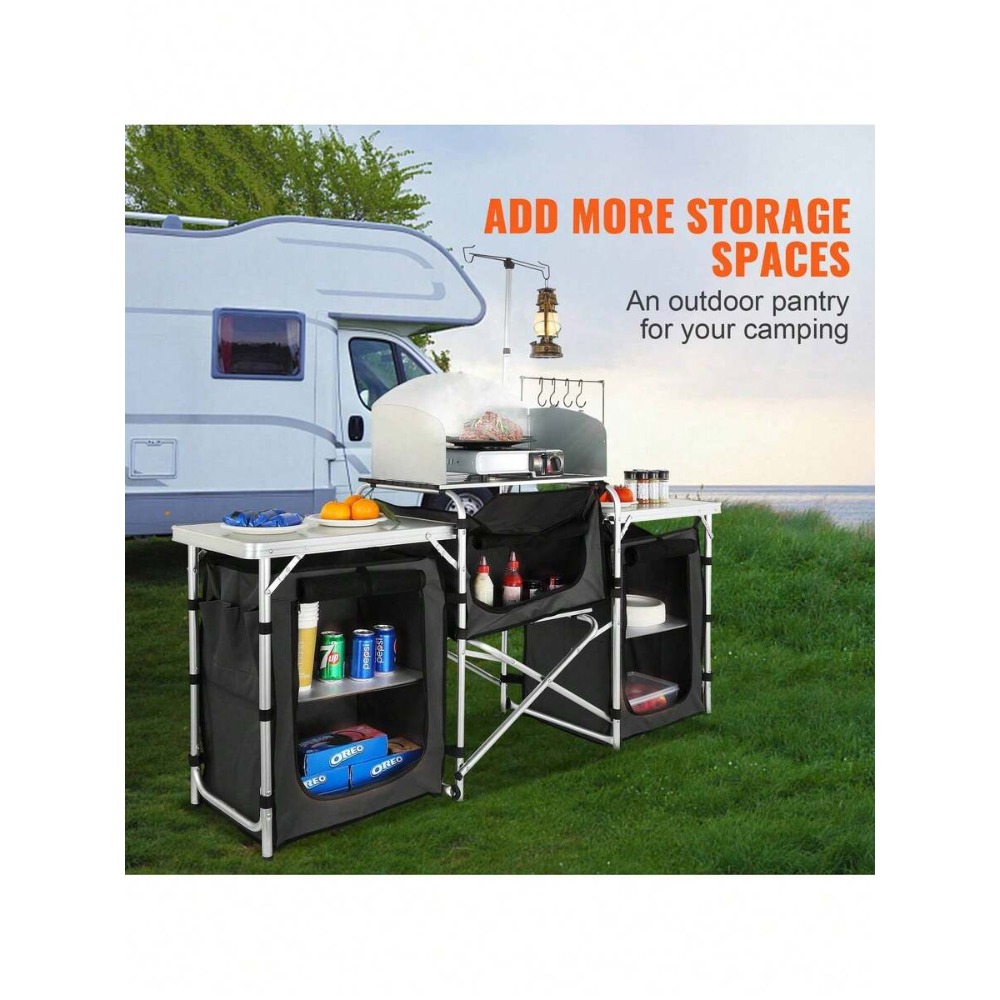 Folding Camping Kitchen Table  - Camping Cooking Cupboard recension och pris