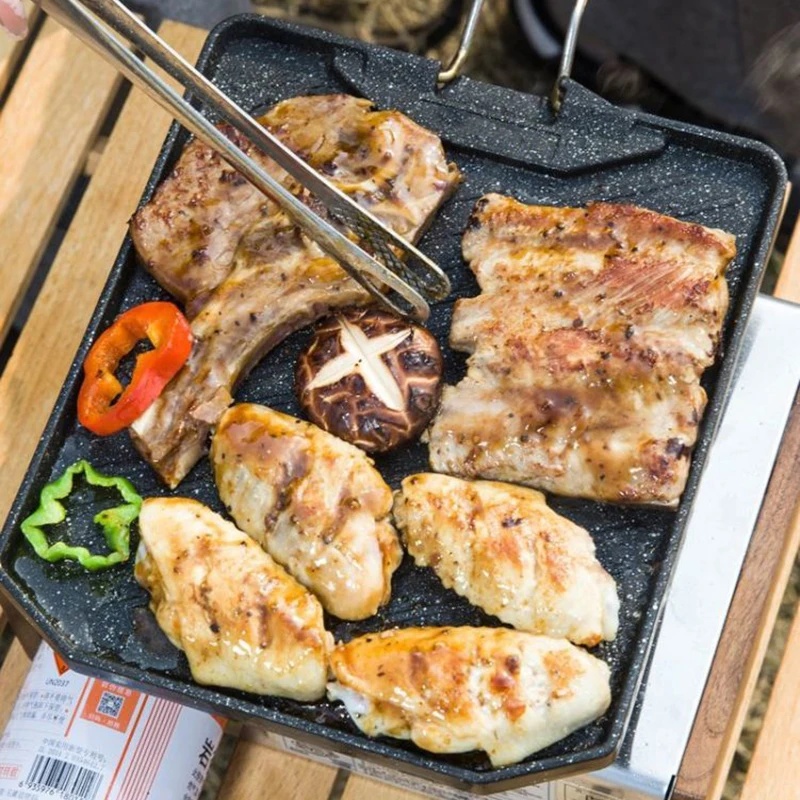 Portable Non‑Stick Grill Pan O - Camping Cooking Cupboard recension och pris