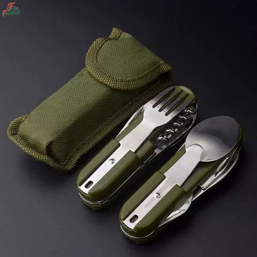 Camping Gear 5-in-1 Stainless  - Camping Cooking Utensil Set recension och pris