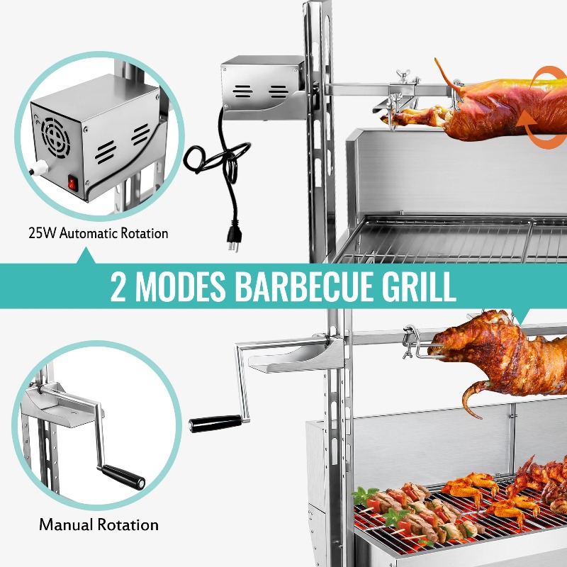 2-in-1 Barbecue Grill Roaster  - Camping Cooking Equipment Electric recension och pris
