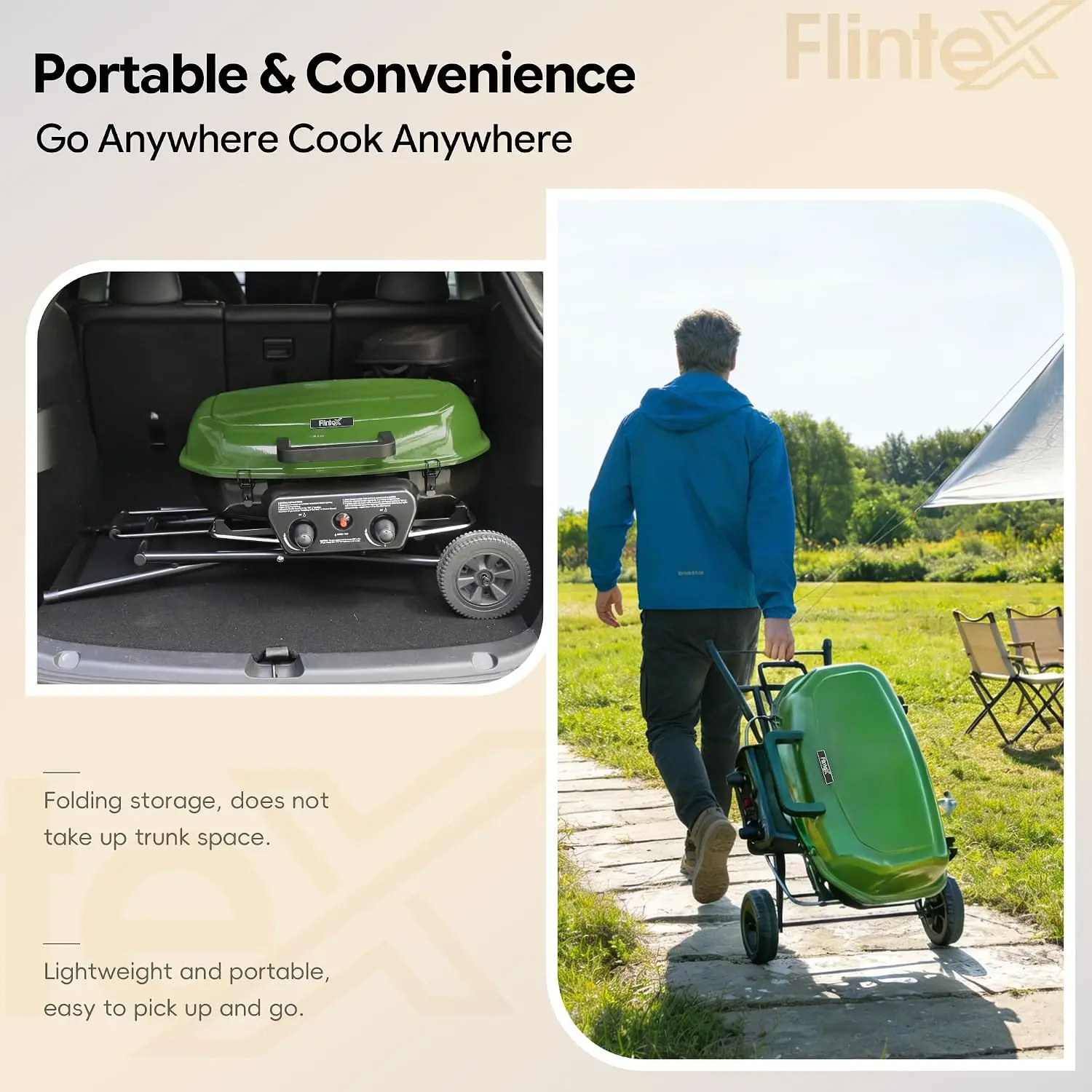 Portable Propane Gas Grill, 34 - Camping Cooking Range recension och pris