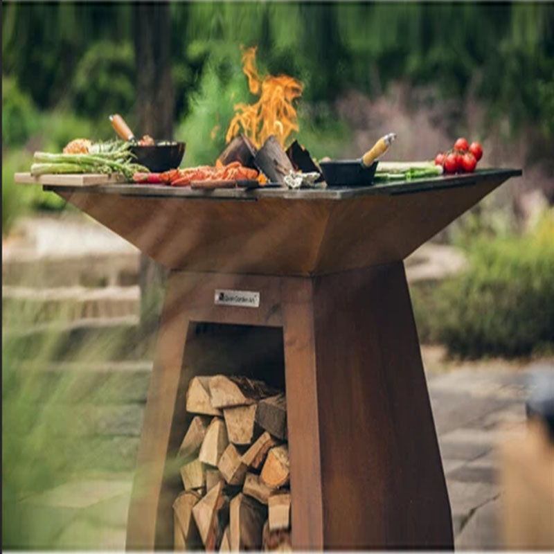 Customized Corten Steel BBQ Gr - Camping Cooking Equipment Electric recension och pris