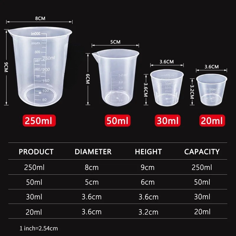 6Pcs Plastic Measuring Cups Se - Camping Cooking Tool Set recension och pris