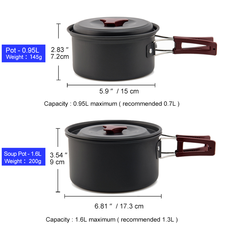 Widesea Camping Cookware Set O - Camping Cooking And Dining Set recension och pris