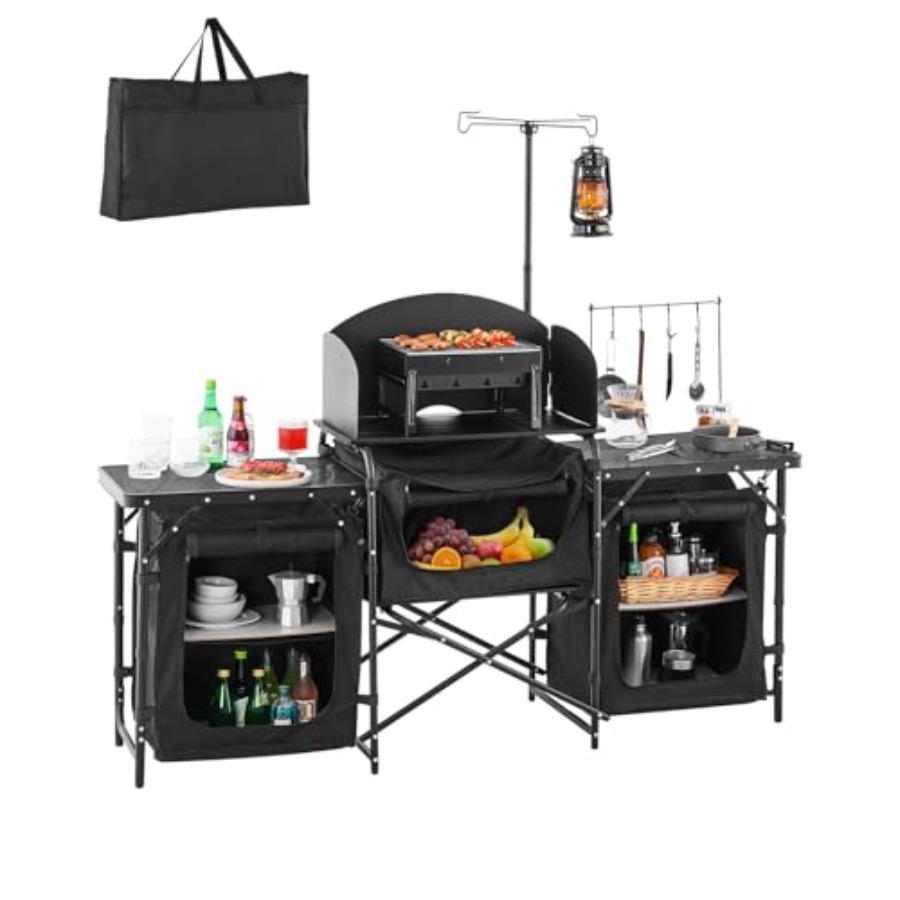 Camping Kitchen Table, Outdoor - Camping Cooking Cupboard recension och pris