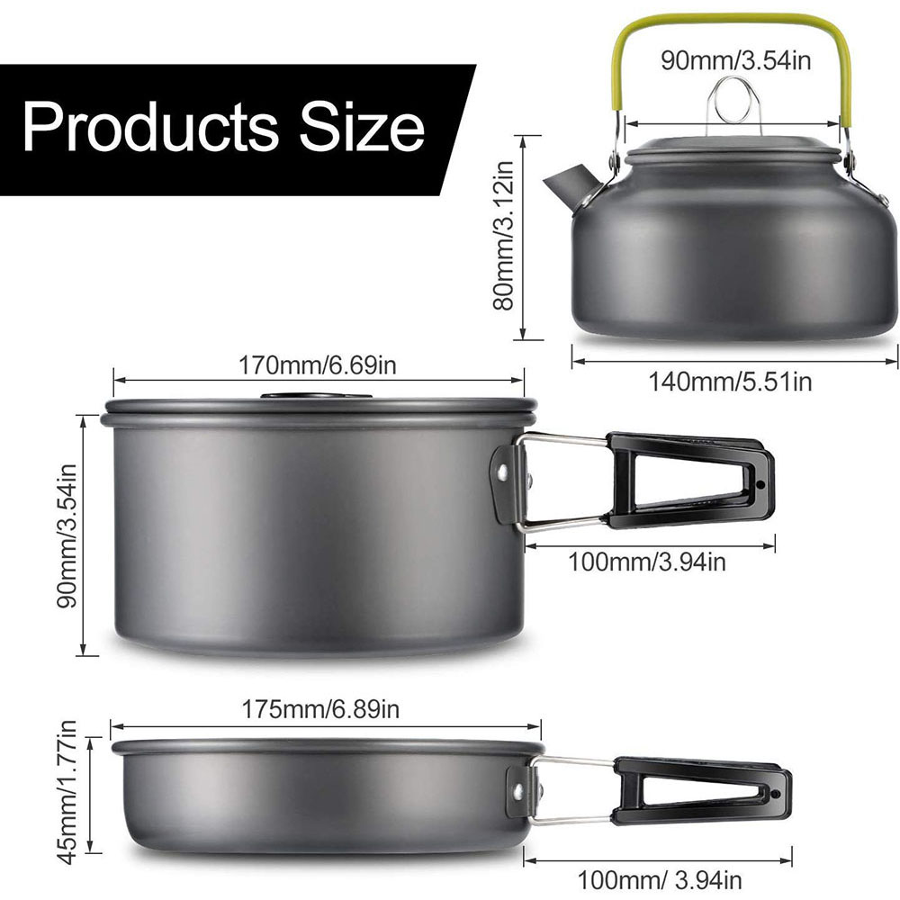Outdoor Camping Cookware Set M - Camping Cooking Utensil Set recension och pris