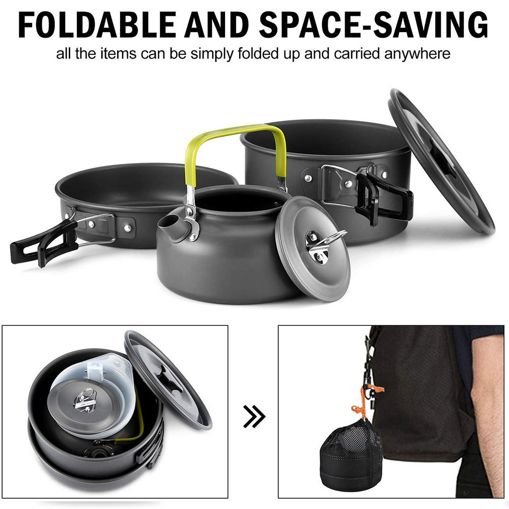 Outdoor Camping Cookware Set M - Camping Cooking Utensil Set recension och pris